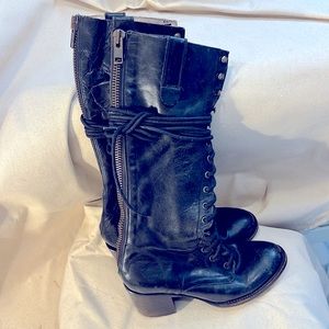Freebird Grany Size 8 Black Lace up Boots